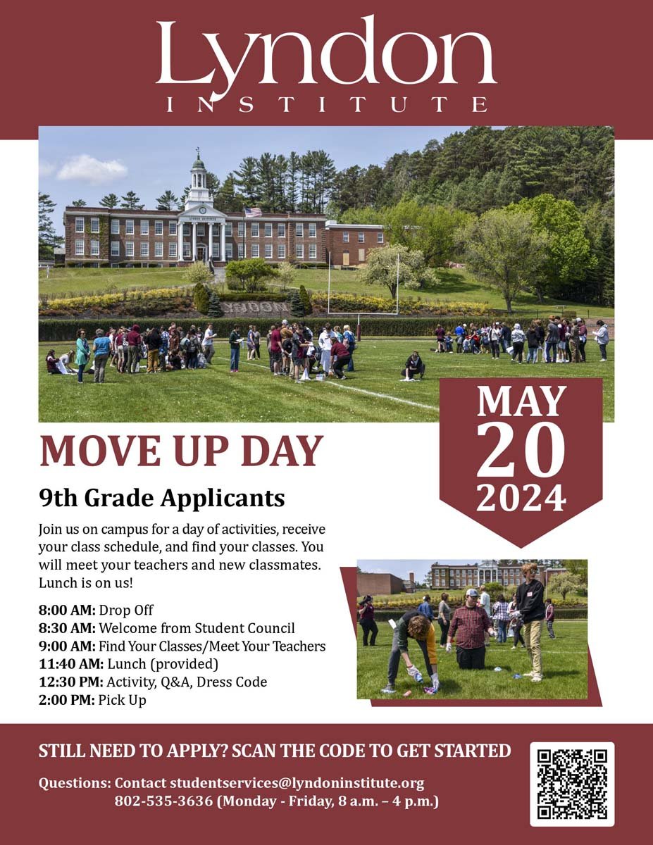 Move Up Day is for 9th grade applicants. Join us on campus for a day of activities, receive your class schedule, find your classes and more!